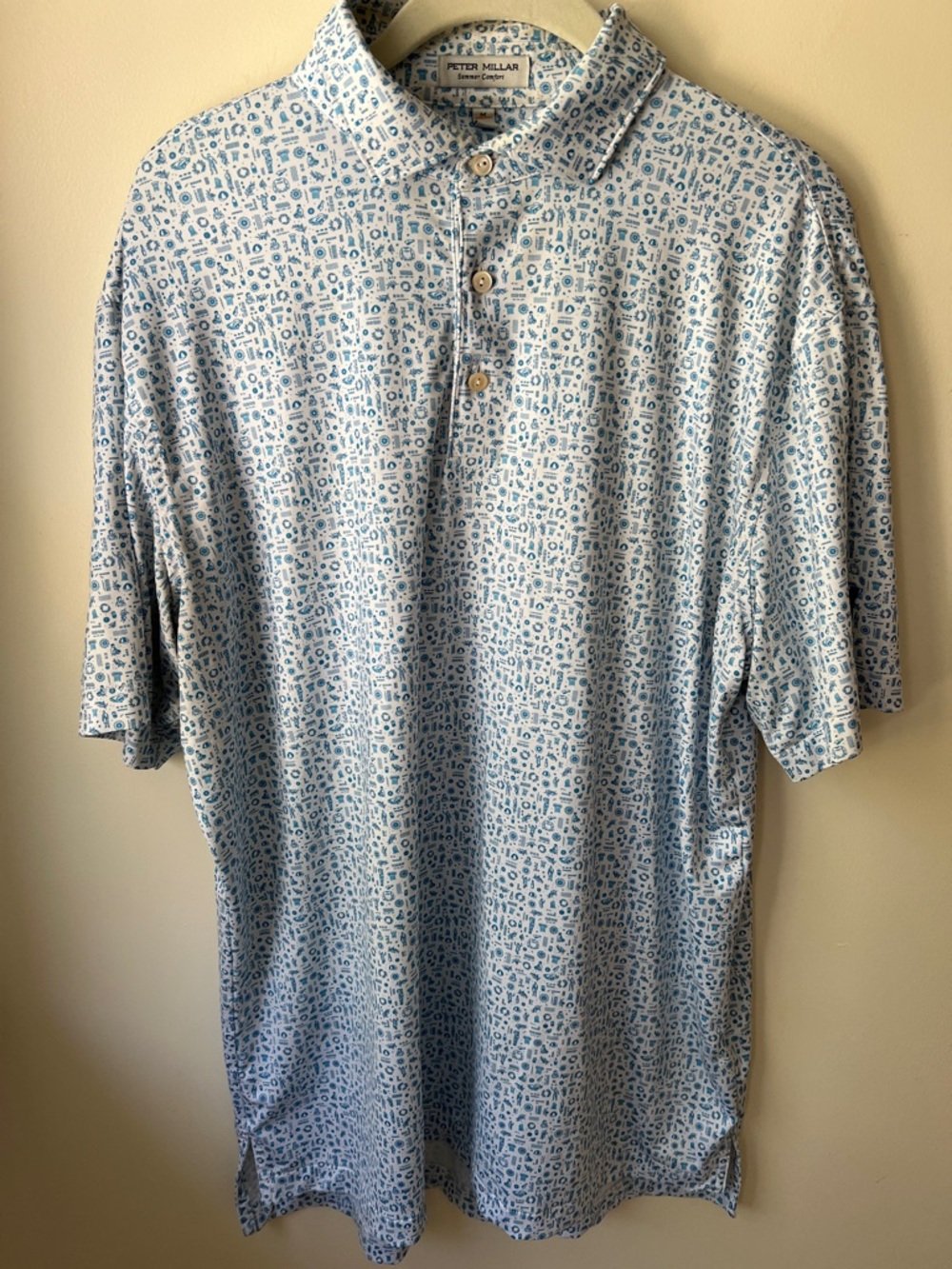 Peter Millar Hudson National Golf Summer Comfort  Polo Shirt Medium M